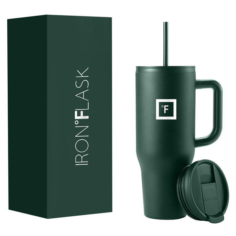 Iron Flask 40 Oz Co Pilot Tumbler Deep Green | 827IYTLND