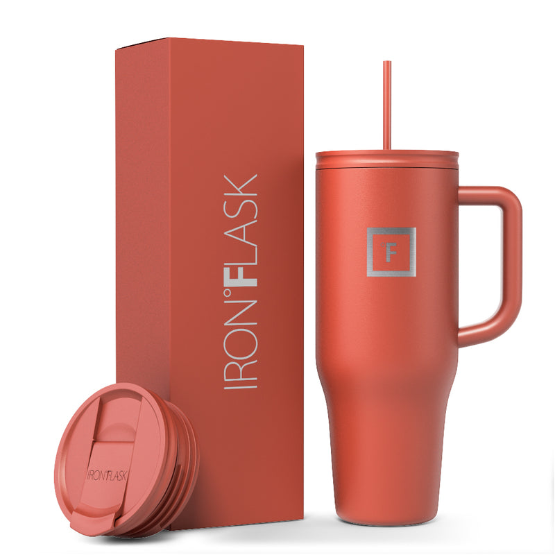 Iron Flask 40 Oz Co Pilot Tumbler Red | 260MXDGQV