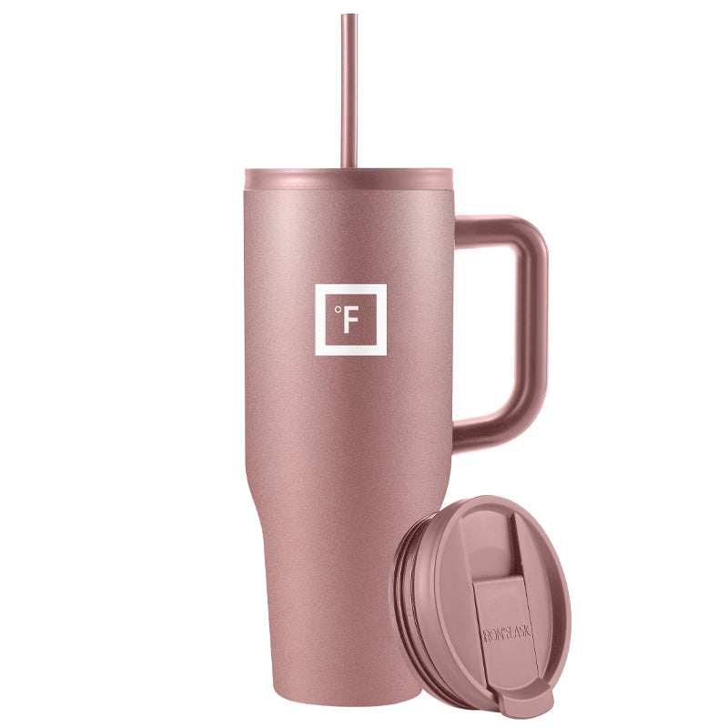 Iron Flask 40 Oz Co Pilot Tumbler Rose Gold | 856XPHGSQ