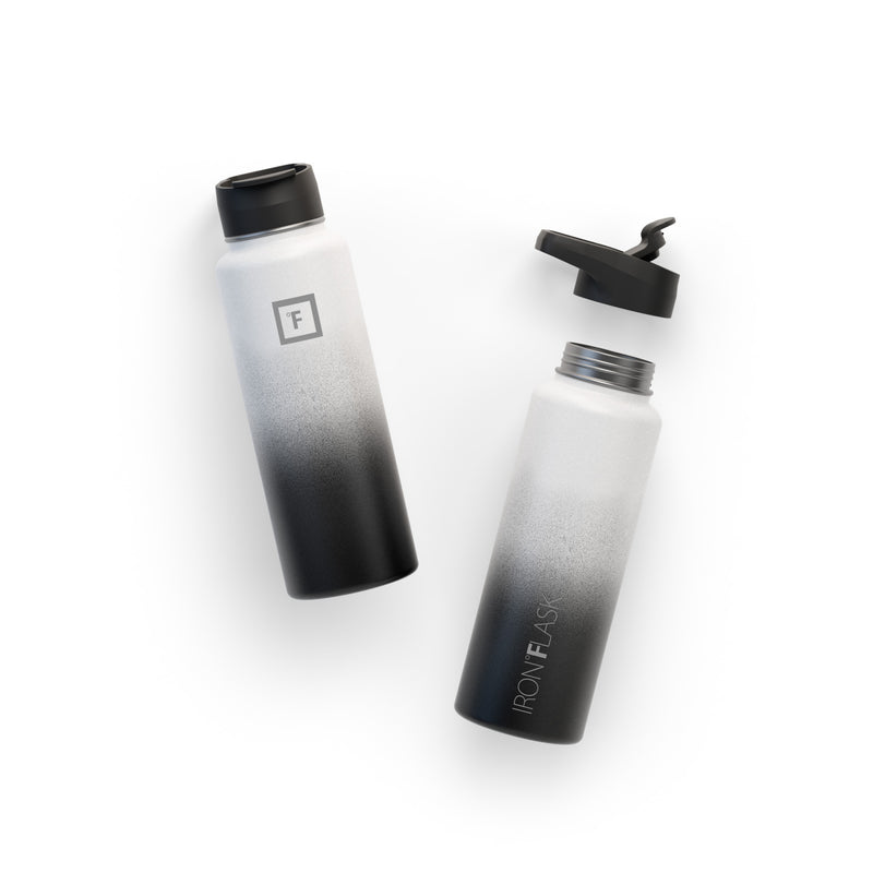 Iron Flask 40 Oz with Spout Lid Wide Mouth Bottle Day & Night | 379RBWTSE