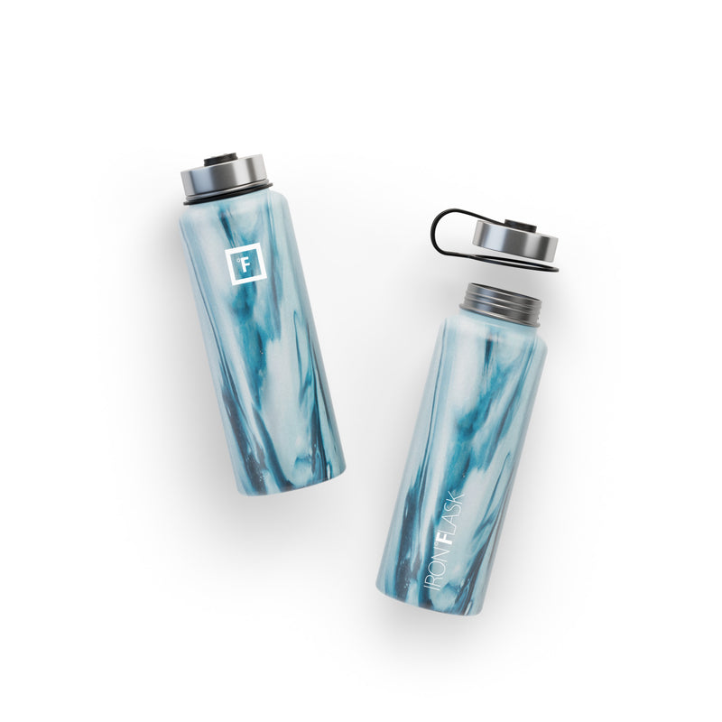Iron Flask 40 Oz with Spout Lid Wide Mouth Bottle Ocean | 907VFWTAU