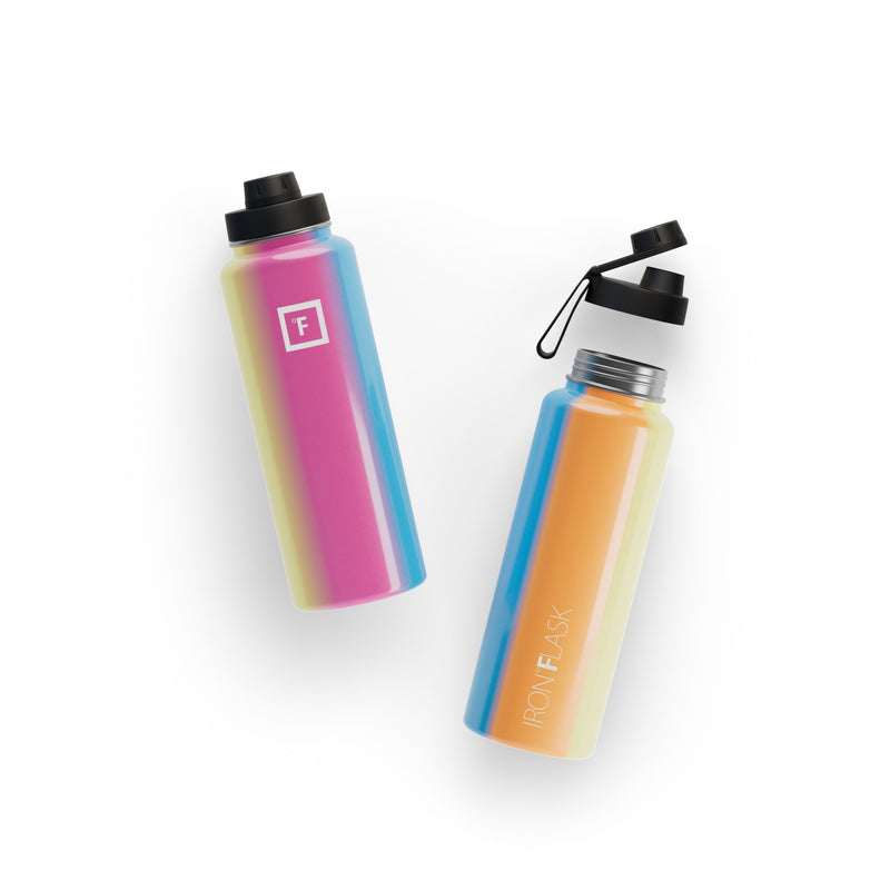 Iron Flask 40 Oz with Spout Lid Wide Mouth Bottle Multicolor | 340UQZHIJ