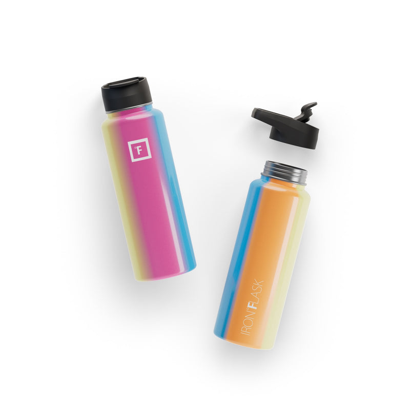 Iron Flask 40 Oz with Spout Lid Wide Mouth Bottle Multicolor | 340UQZHIJ