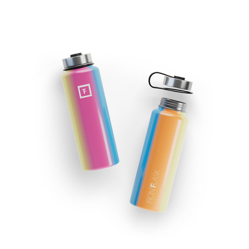 Iron Flask 40 Oz with Spout Lid Wide Mouth Bottle Multicolor | 340UQZHIJ