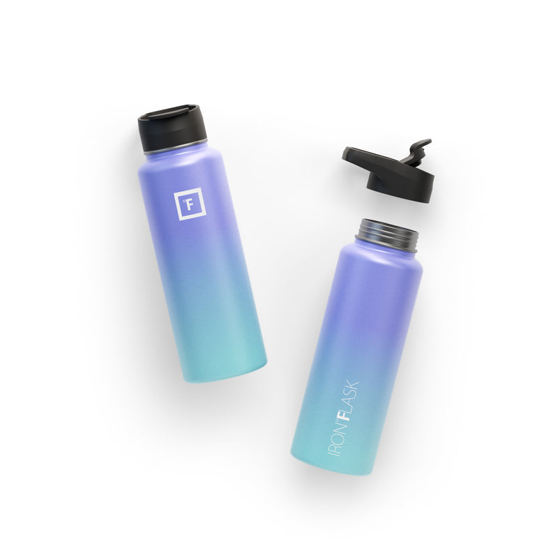 Iron Flask 40 Oz with Straw Lid Wide Mouth Bottle Cotton Candy | 481MPEKQU