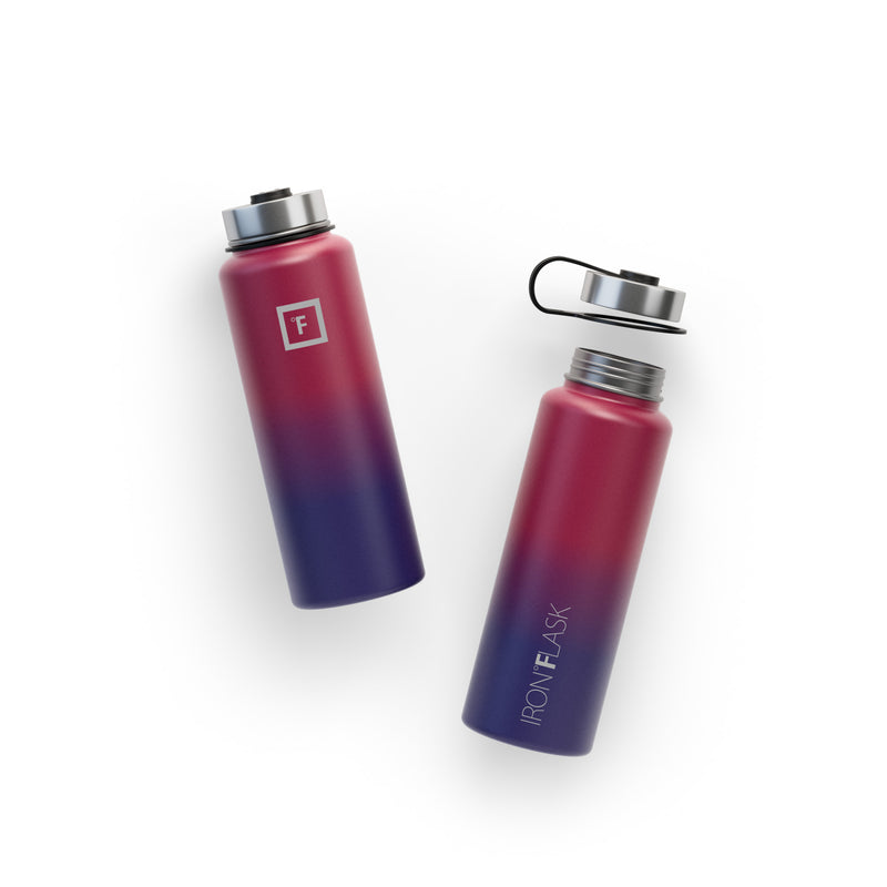 Iron Flask 40 Oz with Straw Lid Wide Mouth Bottle Dark Multicolor | 374KVNMCF