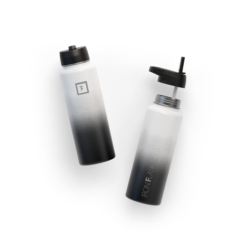 Iron Flask 40 Oz with Straw Lid Wide Mouth Bottle Day & Night | 857UKMEPV