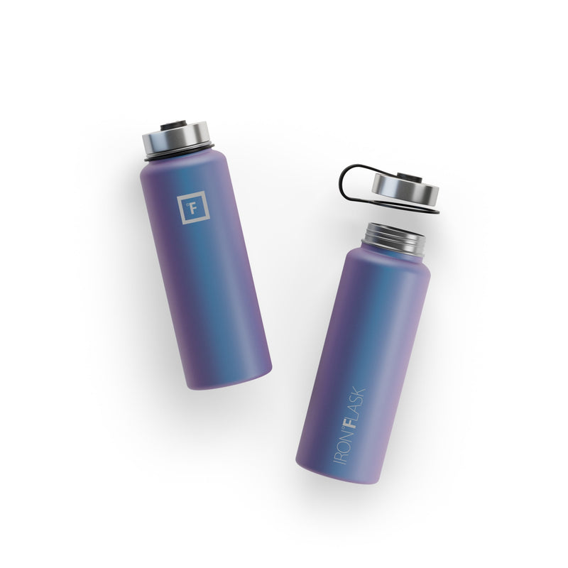 Iron Flask 40 Oz with Straw Lid Wide Mouth Bottle Aurora | 145EIZUQR