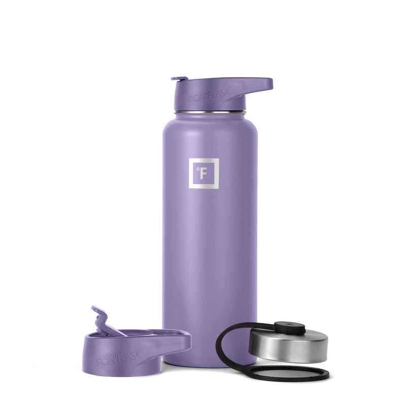 Iron Flask 40 Oz with Straw Lid Wide Mouth Bottle Lavender | 829QWYAEM