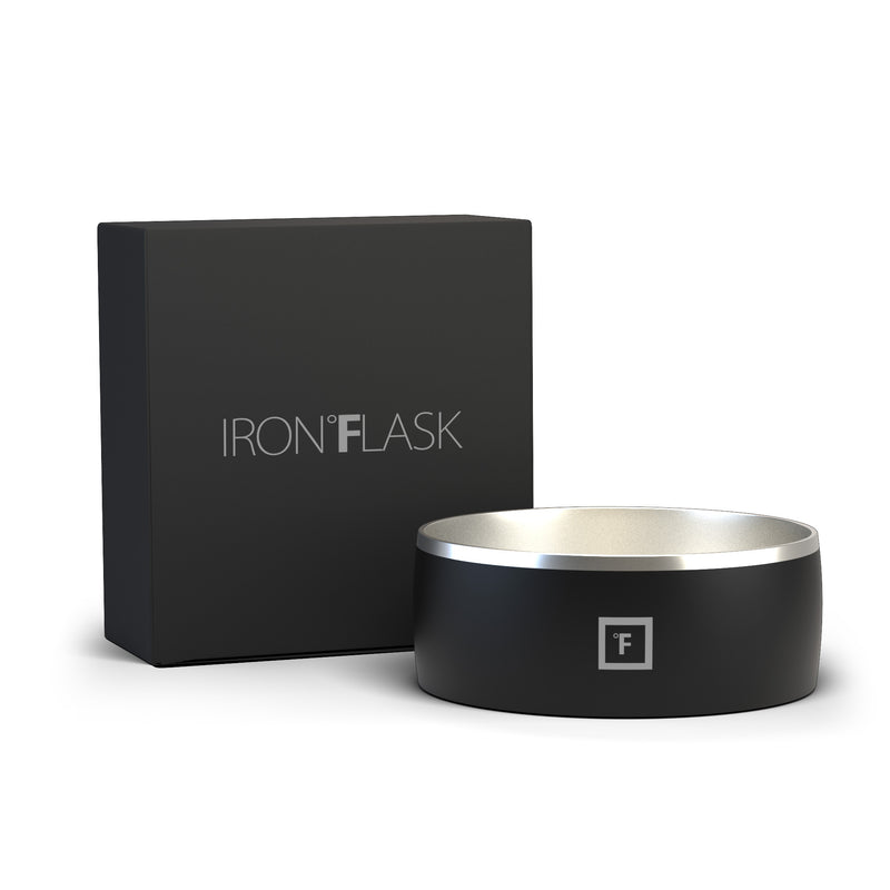 Iron Flask 64 Oz Dog Bowls Black | 058AUYJPN