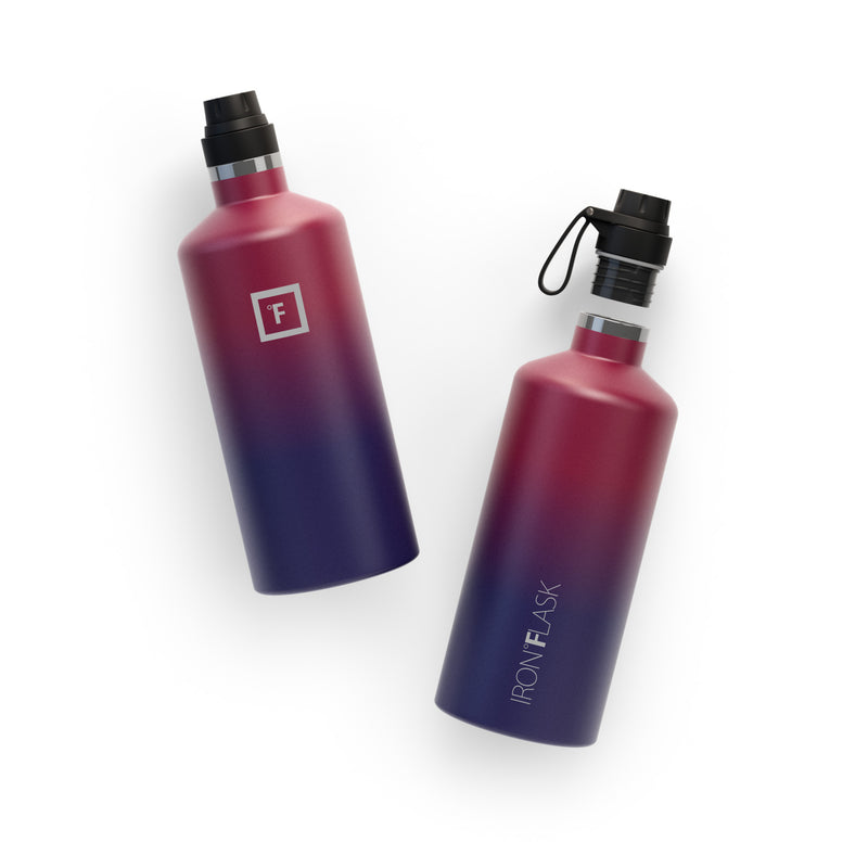 Iron Flask 64 Oz with Spout Lid Narrow Mouth Bottle Dark Multicolor | 489EUGVYH