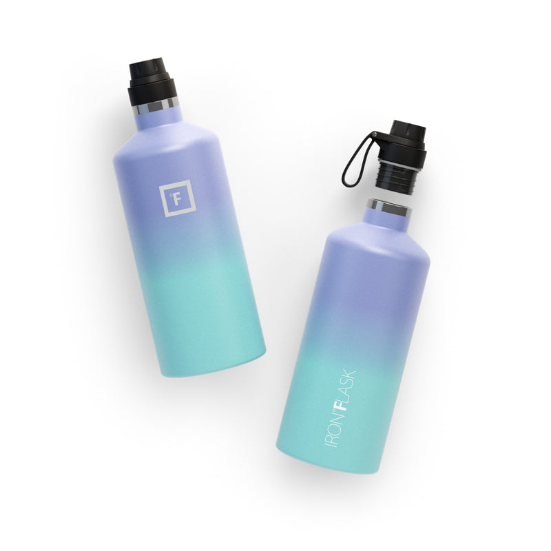 Iron Flask 64 Oz with Spout Lid Narrow Mouth Bottle Cotton Candy | 018RIKECO