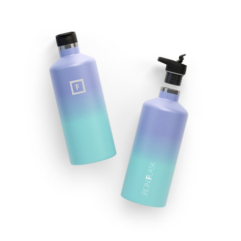 Iron Flask 64 Oz with Spout Lid Narrow Mouth Bottle Cotton Candy | 018RIKECO