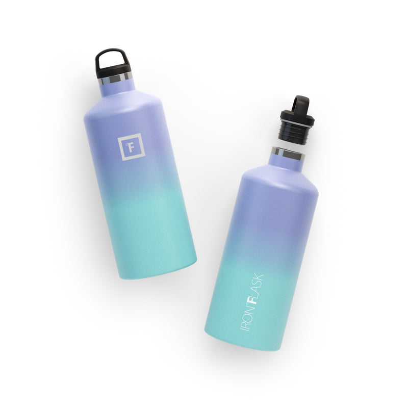 Iron Flask 64 Oz with Spout Lid Narrow Mouth Bottle Cotton Candy | 018RIKECO