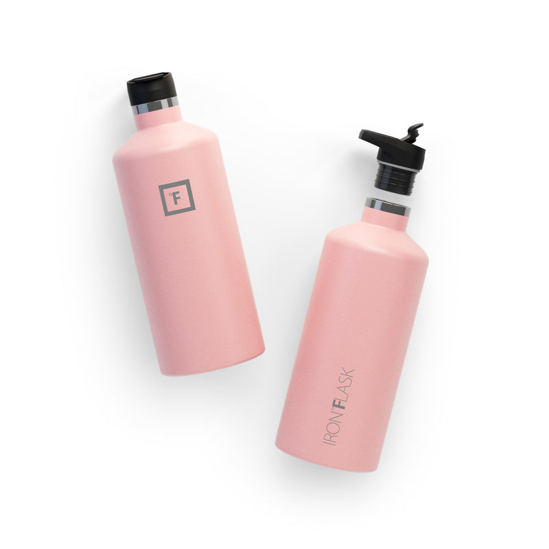 Iron Flask 64 Oz with Spout Lid Narrow Mouth Bottle Rose | 905NCAWSH