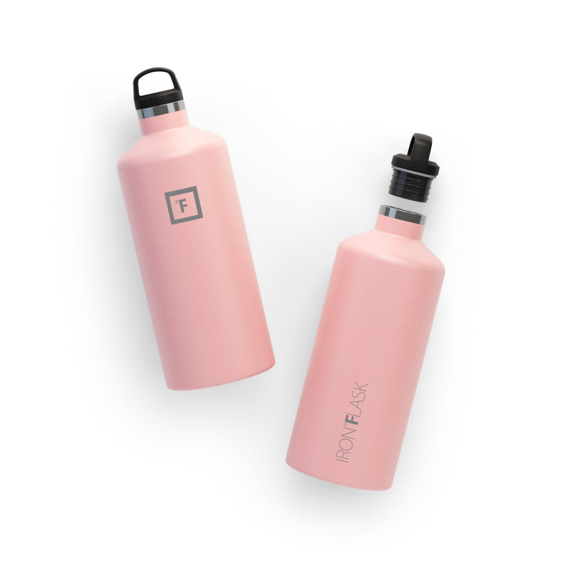 Iron Flask 64 Oz with Spout Lid Narrow Mouth Bottle Rose | 905NCAWSH