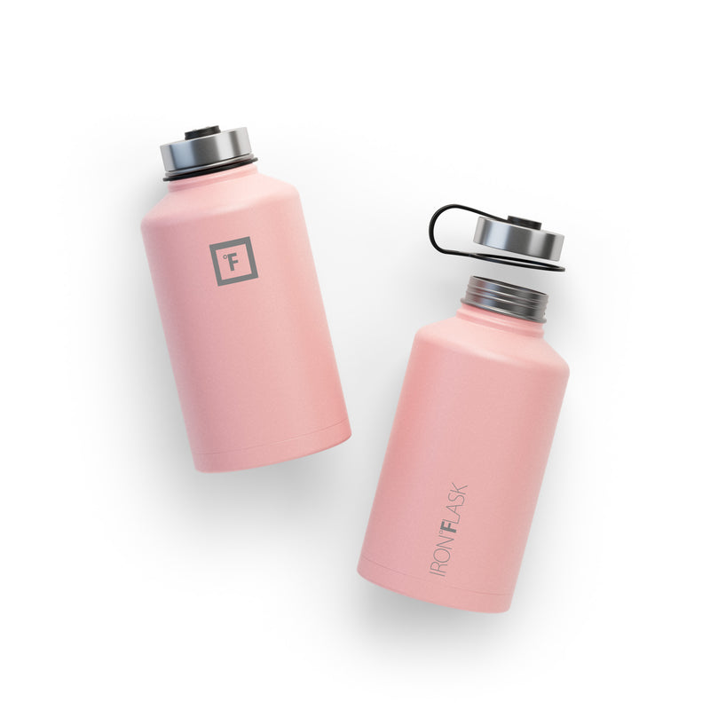 Iron Flask 64 Oz with Spout Lid Wide Mouth Bottle Rose | 486VEWCSZ