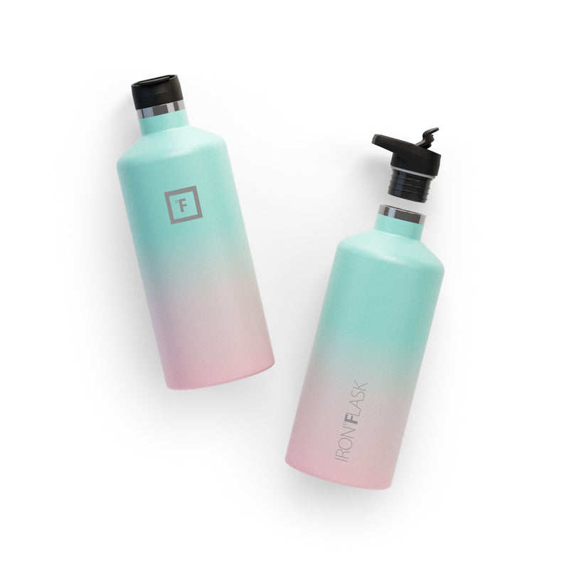 Iron Flask 64 Oz with Straw Lid Narrow Mouth Bottle Bubble Gum | 205OYJRZS