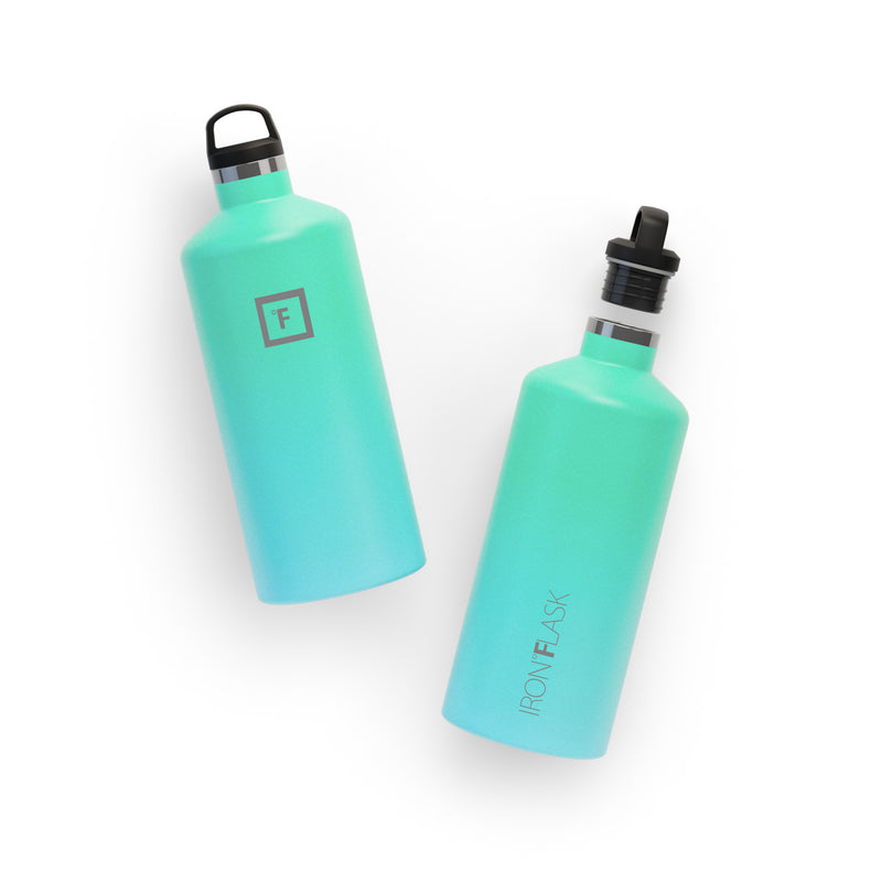 Iron Flask 64 Oz with Straw Lid Narrow Mouth Bottle Blue | 896BPILJH