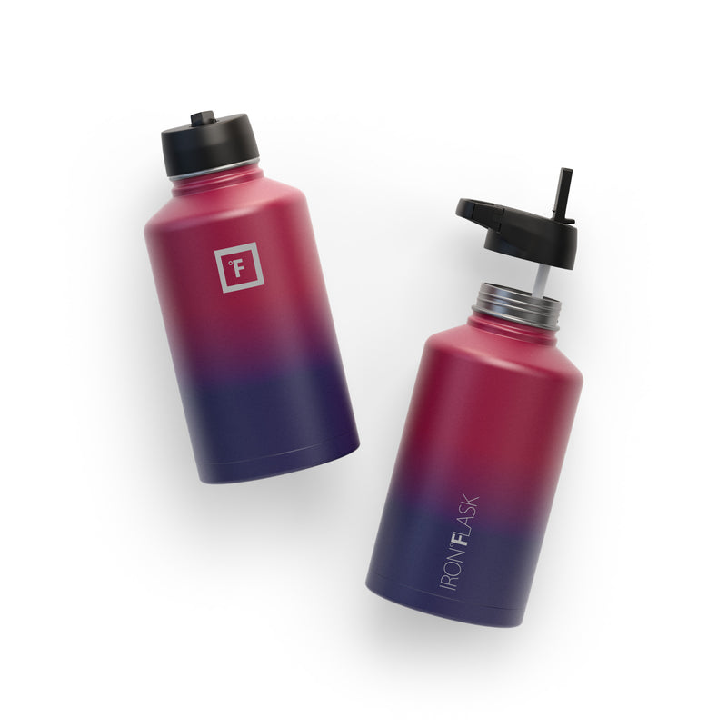 Iron Flask 64 Oz with Straw Lid Wide Mouth Bottle Dark Multicolor | 280RWTPKO