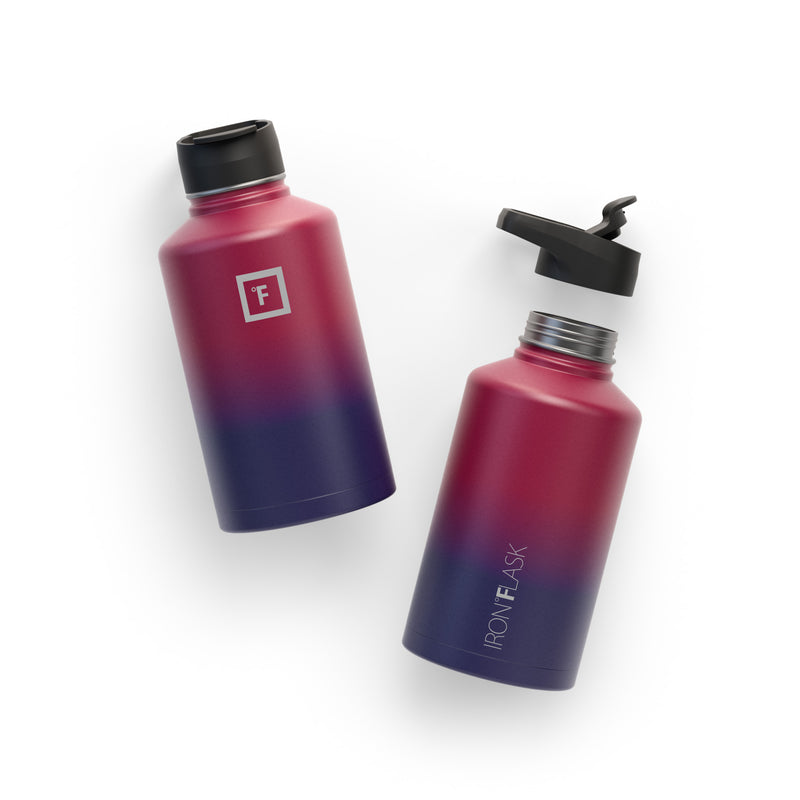Iron Flask 64 Oz with Straw Lid Wide Mouth Bottle Dark Multicolor | 280RWTPKO