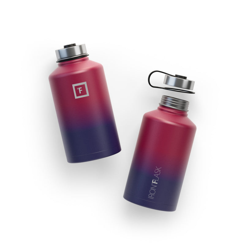 Iron Flask 64 Oz with Straw Lid Wide Mouth Bottle Dark Multicolor | 280RWTPKO