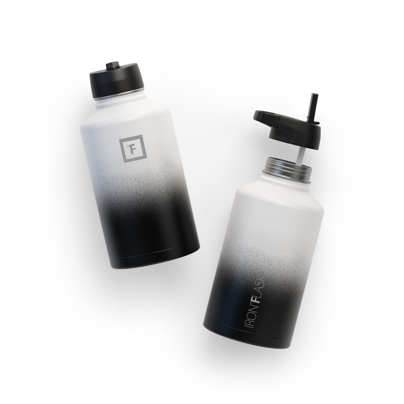 Iron Flask 64 Oz with Straw Lid Wide Mouth Bottle Day & Night | 284JKWHRS