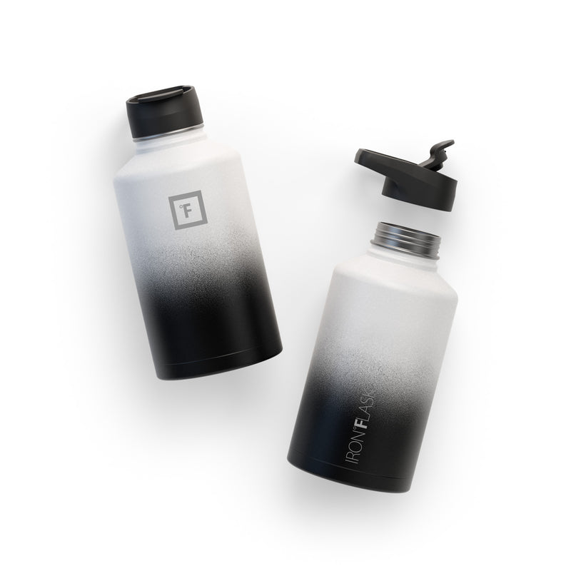Iron Flask 64 Oz with Straw Lid Wide Mouth Bottle Day & Night | 284JKWHRS