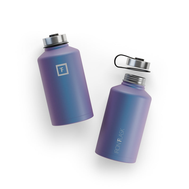 Iron Flask 64 Oz with Straw Lid Wide Mouth Bottle Aurora | 581EJMUWC