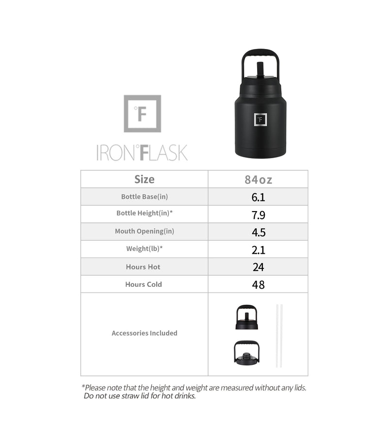 Iron Flask 84oz with Straw Lid Wide Mouth Bottle Bubble Gum | 039JYHEKX