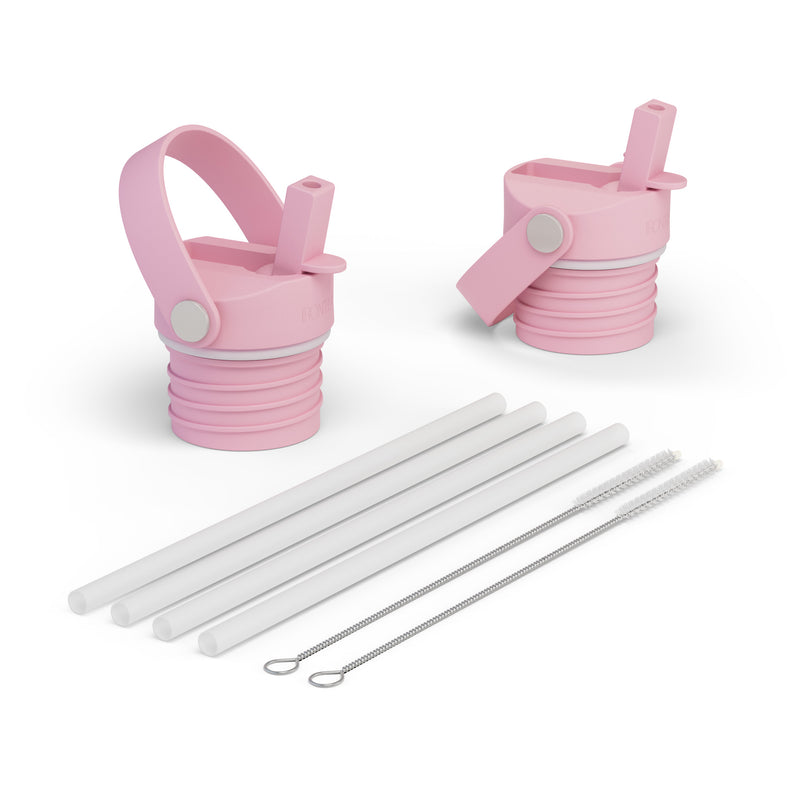 Iron Flask Straw Set For Narrow Mouth Water Bottles Lid Rose | 958GBMNKA