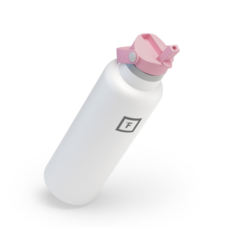 Iron Flask Straw Set For Narrow Mouth Water Bottles Lid Rose | 958GBMNKA