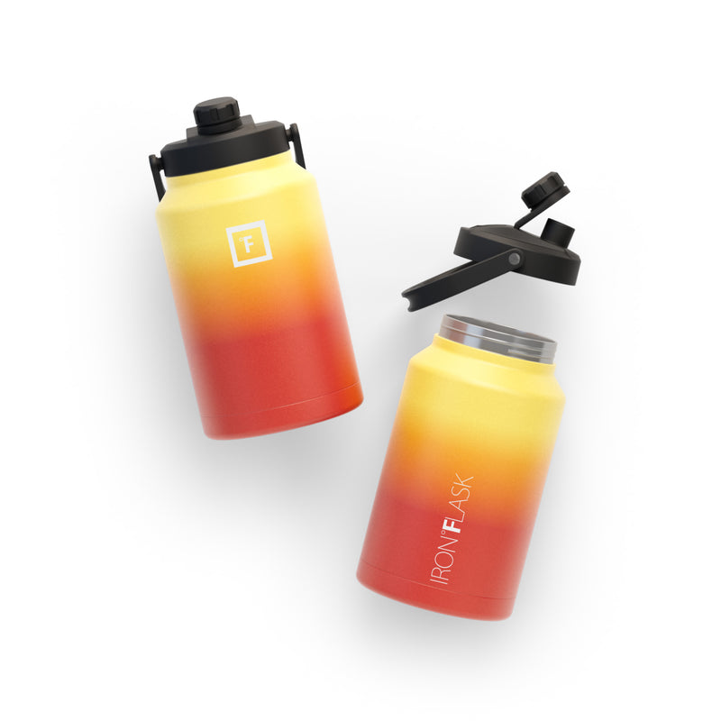 Iron Flask Water Bottle with Spout lid One Gallo Fire | 316JETBDY