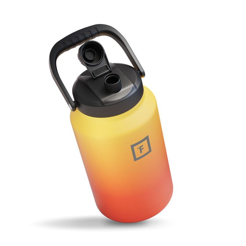Iron Flask Water Bottle with Spout lid One Gallo Fire | 316JETBDY