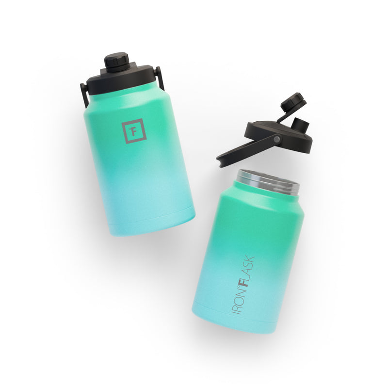 Iron Flask Water Bottle with Spout lid One Gallo Blue | 629RCJEVT