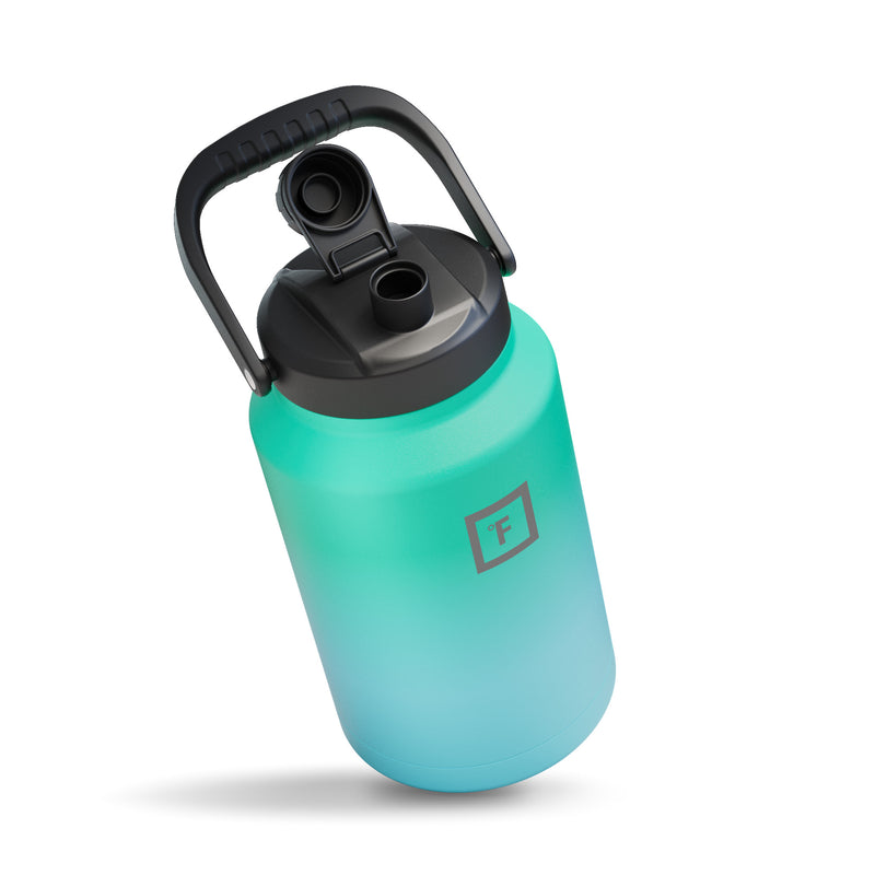 Iron Flask Water Bottle with Spout lid One Gallo Blue | 629RCJEVT