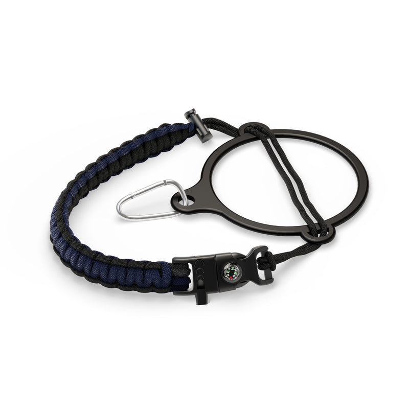 Iron Flask Wide Mouth Water Bottles Paracord Handle Blue | 951ZGWXHT